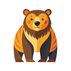 Bear cartoon color illustration design
