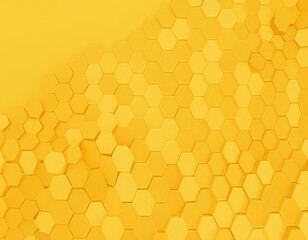 Geometric Honeycomb Pattern Abstract Yellow Hexagon Texture Background with Modern Clean Design