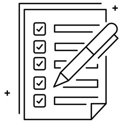 Checklist Reminder Task Management Icon, productivity, to-do, planning, workflow, organization, checkbox, project, completion, agenda, schedule