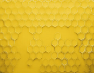 Geometric Honeycomb Pattern Abstract Yellow Hexagon Texture Background with Modern Clean Design