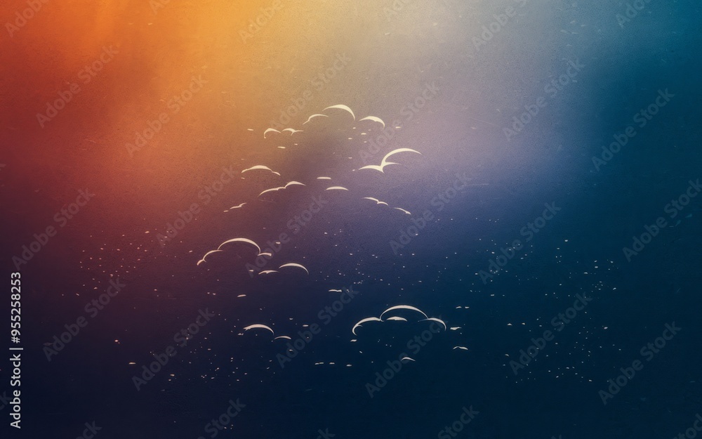 Poster cloudscape dream. abstract cloudscape with muted colors and grainy texture. evokes a dreamlike and e