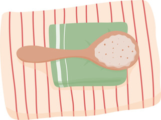 Spa towels and bath brushes Cartoon