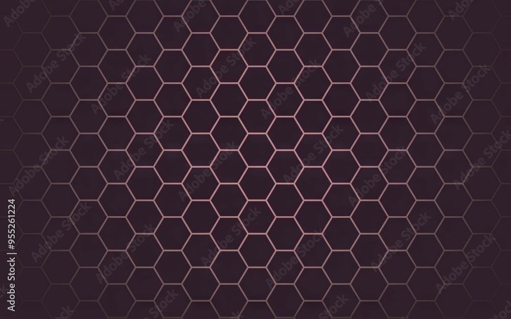 Aufkleber geometric hexagon pattern. abstract geometric pattern with hexagonal shapes, perfect for modern desi