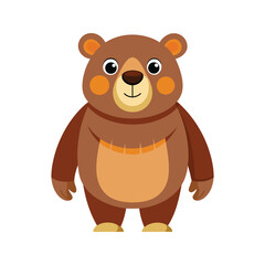 Bear cartoon color illustration design