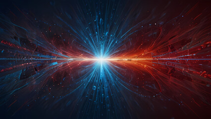 Fototapeta premium energy, ions, attraction, repulsion, swirling, abstract, dynamic, background, patterns, contrasting, blue, red, interaction, vibrant, motion, charged, flow, fusion, tension, contrast, pulse, radiance,