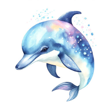 Namalowany delfin ilustracja