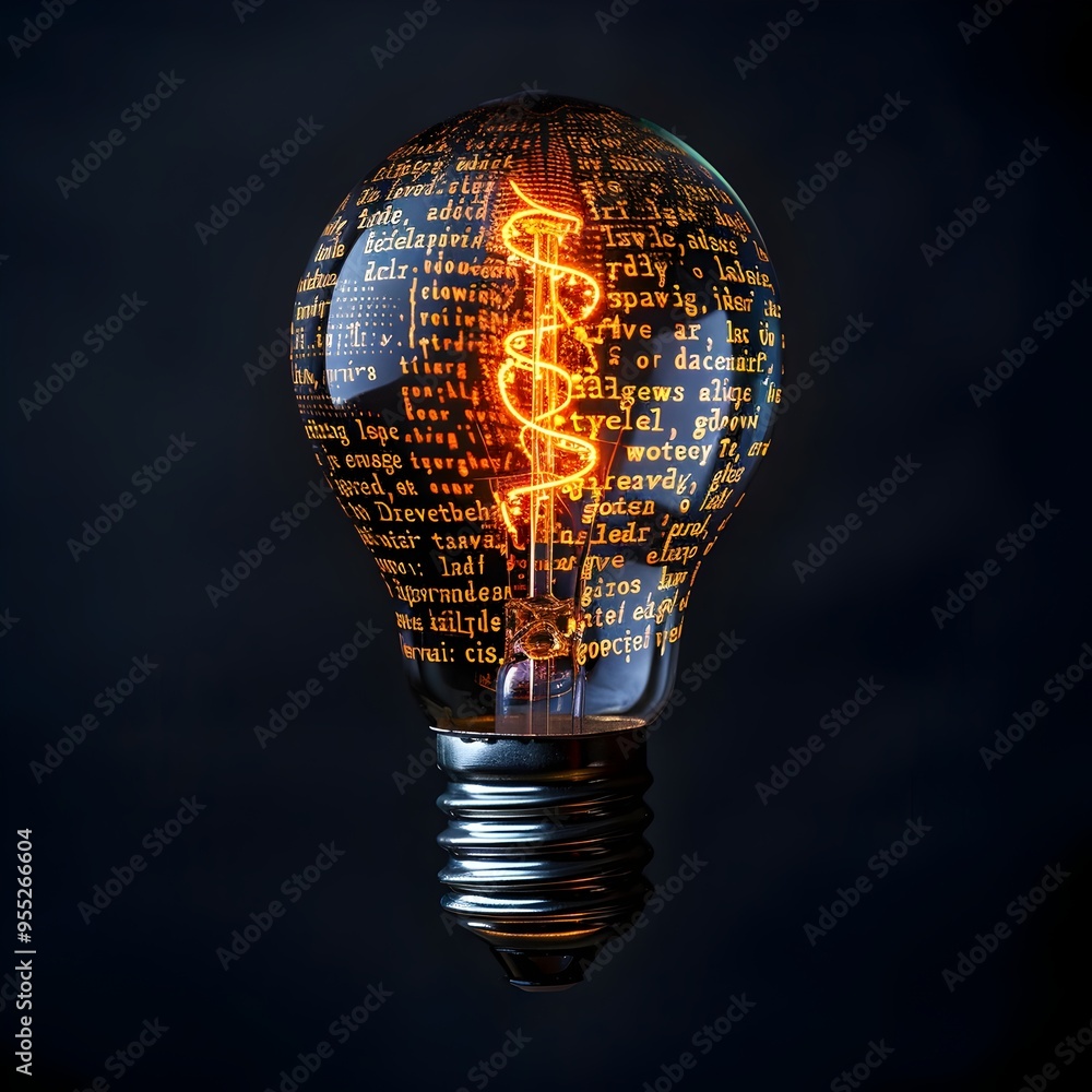Poster illuminating ideas exploring the power of language and communication in shaping innovation