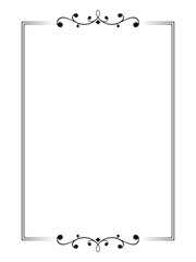 Ornamental square frame. Square decorative banners. Vintage calligraphic ornamental elements.