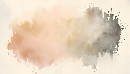 Obraz premium Soft watercolor splashes or strokes in muted tones, offering an artistic yet understated look