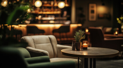 Fototapeta premium Cozy Lounge Bar Interior.