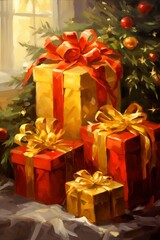 A thoughtful gift beneath the tree for a joyful new year s celebration and positive vibes
