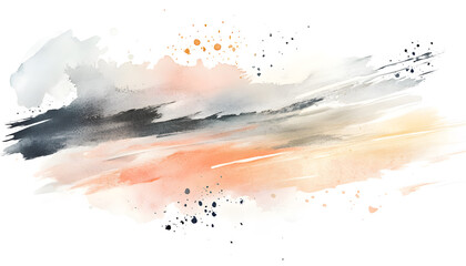 Obraz premium Soft watercolor splashes or strokes in muted tones, offering an artistic yet understated look