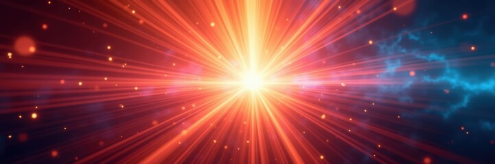 Obraz premium A vibrant burst of light and energy, ideal for projects in technology, science, and creative design. Perfect for backgrounds and visual effects.