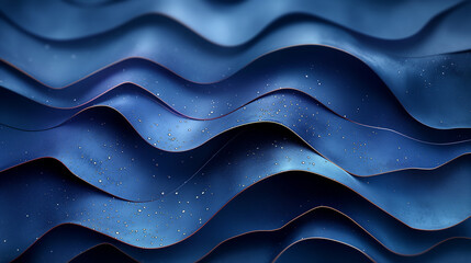 Obraz premium The image is a blue wave with a lot of detail