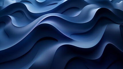 Obraz premium The image is a blue wave with a lot of detail