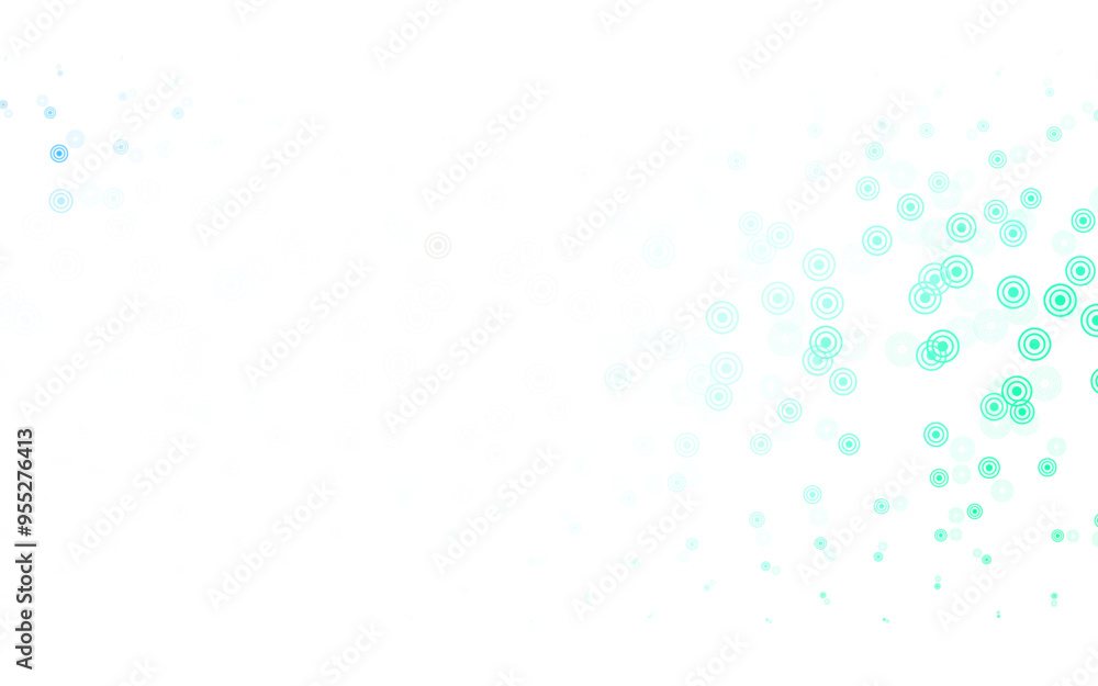 Poster light blue, green vector layout with circle shapes.
