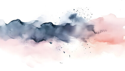Obraz premium Soft watercolor splashes or strokes in muted tones, offering an artistic yet understated look