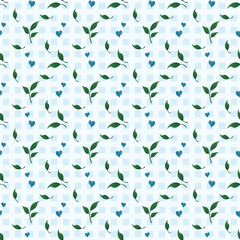 Cute kawaii leaf seamless pattern design vector. Leaves pattern seamless grid background