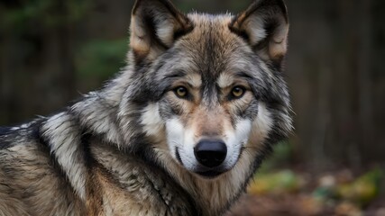 Fototapeta premium gray wolf portrait