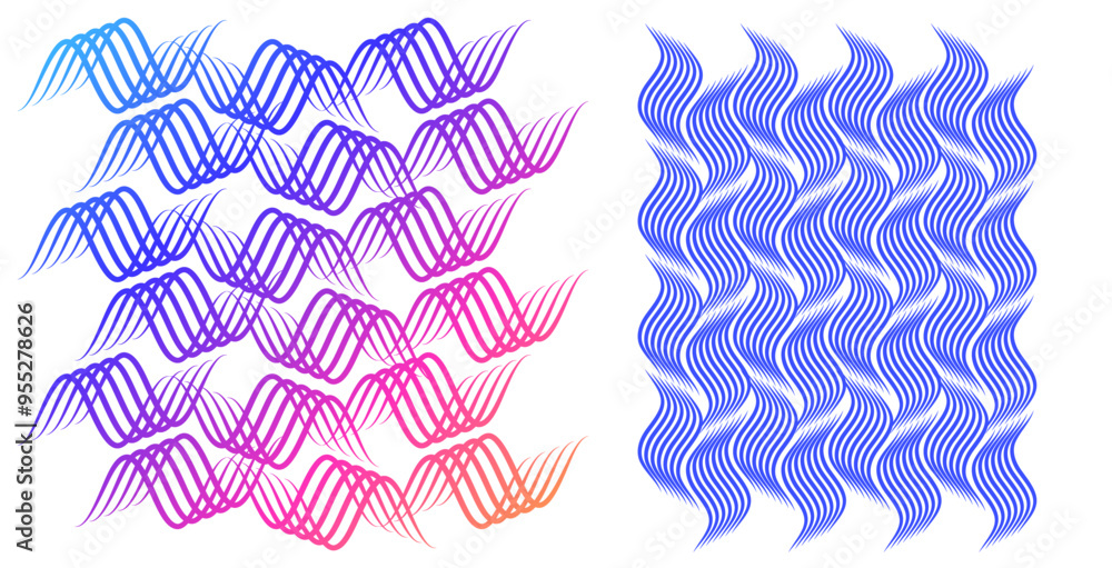 Aufkleber soft rainbow color. linear background. design elements. polygonal lines. guilloche. protective layer