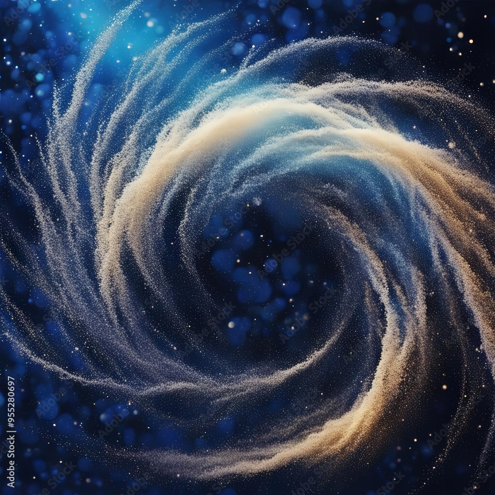 Wall mural 3d illustration of a microscopic view of a virus cells in outer space.