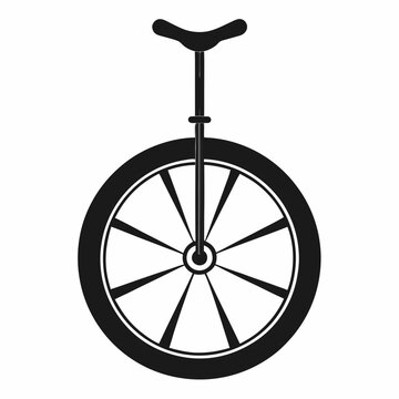 recommend clip art: Unicycle Black silhouette