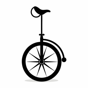 recommend clip art: Unicycle Black silhouette