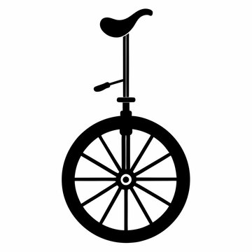 recommend clip art: Unicycle Black silhouette