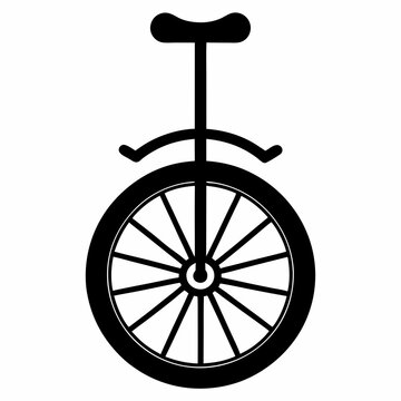 recommend clip art: Unicycle Black silhouette