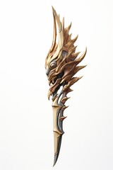 Isolated dagger on a clean white background  a simple yet striking visual element