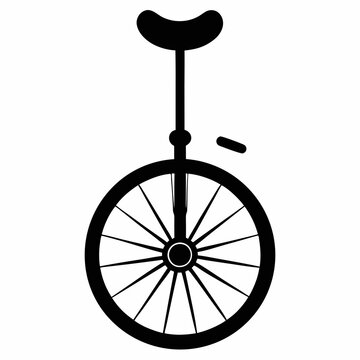 recommend clip art: Unicycle Black silhouette