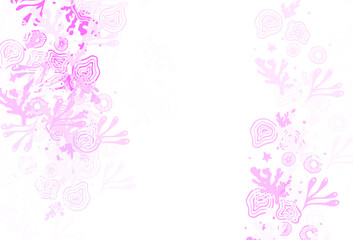 Light Pink vector pattern with random forms.