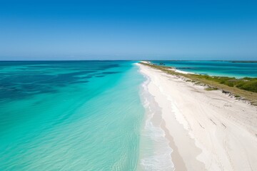 Turquoise Coastline and Pristine White Sands