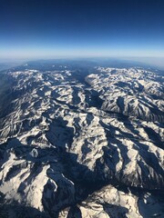 aerial view of the mountains
