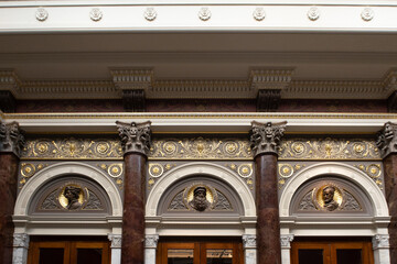 Details inside the National Gallery in London