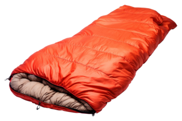 PNG Warm, insulated, red sleeping bag