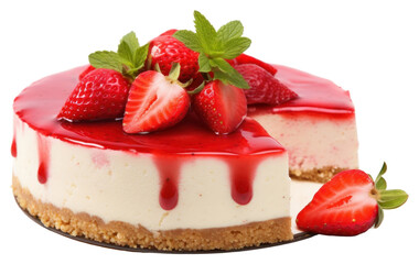 PNG Strawberry cheesecake dessert fruit.