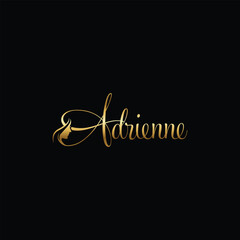 Adrienne name logo design template for beauty logo, spa, salon,feminine, Adrienne script logo design