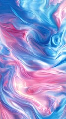 Obraz premium Swirling shades of blue and pink blend together, creating an engaging abstract background filled with fluid movement