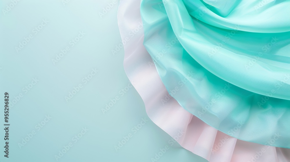 Aufkleber soothing abstract with flowing pastel lines on clean white background - minimal creative design with