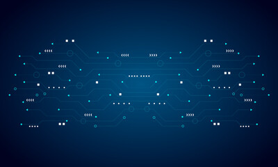 dark blue technology background Electronic circuit board, modern engineering technology