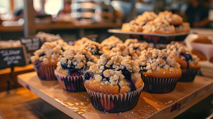 Blueberry Muffins With Streusel Topping Charm