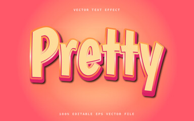 pretty bold text effect editable modern lettering typography font style