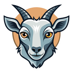 Goat Face Vector Art - High-Quality Illustration for Design Projects