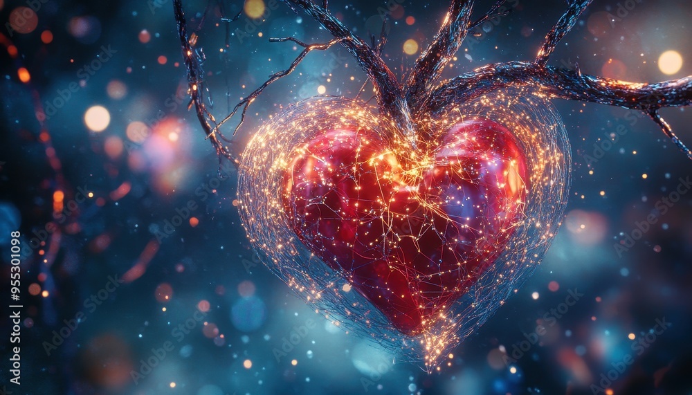 Poster illuminated heart network: fusion of imagination, science, and ai in a neural representation