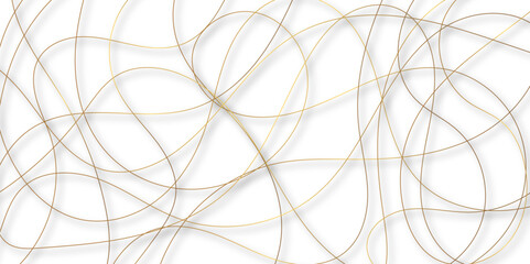 White abstract background with golden diagonal lines and shadows. modern random pattern line stroke transparent background. Simple gold scribble line backdrop Minimal style website banner design.	
