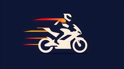 Obraz premium Motor Bike creative logo design template. man with motorcross for t shirt design. Motorcycle Rider Logo Stock Vector Illustration and Graphics