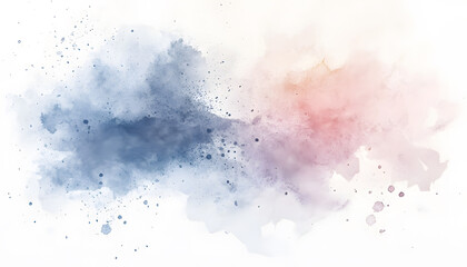 Obraz premium Soft watercolor splashes or strokes in muted tones, offering an artistic yet understated look