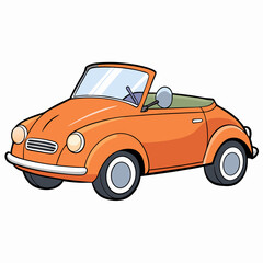 Cabriolet Car Vector Art