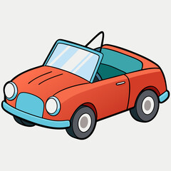 Cabriolet Car Vector Art